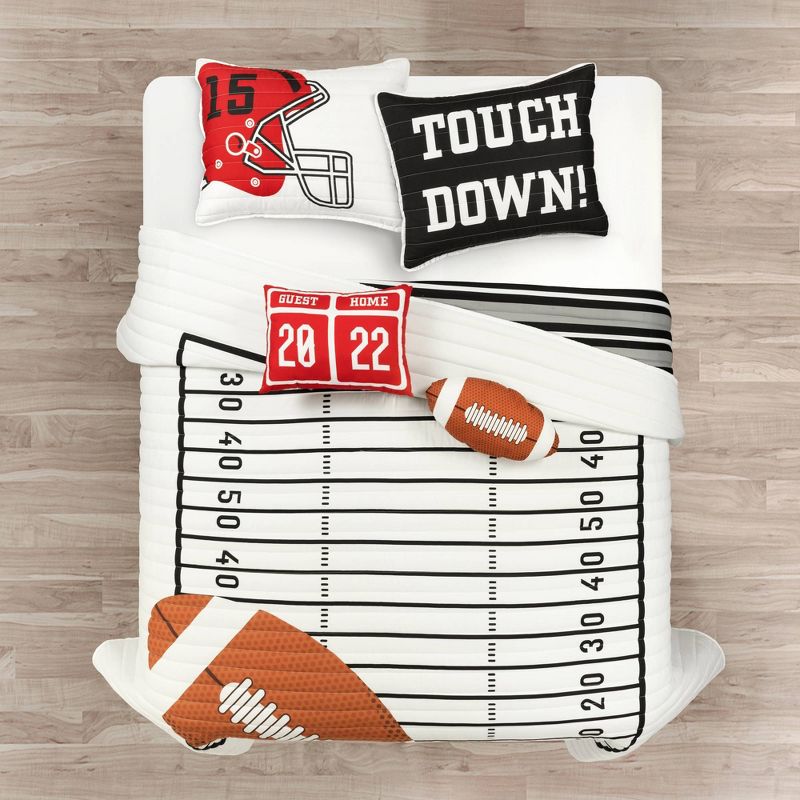 American Football Reversible Oversized Set Quilt - Lush Décor, 1 of 9