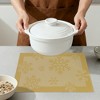 REGALWOVEN Fall Placemats Set of 6 Plastic Placemats for Dining Table Decor, Washable Kitchen Table Mat with Snowflake Pattern - 4 of 4