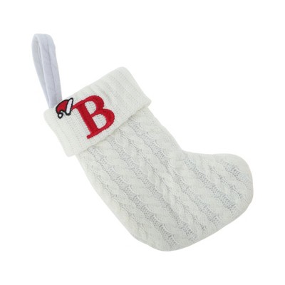 Unique Bargains Christmas Stockings Knitted Fabric White 7.87"x5.91" 1 Pc