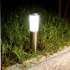 Techko Maid 2pk Stainless Steel Outdoor Solar Bollard Path Light - 2 of 4