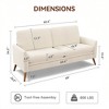 Dyonery Loveseat Sofa, Memory Foam Cushion with Tool-Free Setup, Mid-Century Modern Design for Small Spaces - 2 of 4