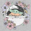 Women's Star Wars: The Mandalorian The Child Floral Bassinet T-Shirt - 2 of 4