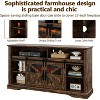 Electric Fireplace TV Stand for 65TV,Farmhouse Entertainment Center with Storage Cabinets,Modern Media Console Table with Sliding Barn Doors - 4 of 4