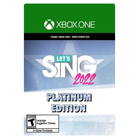 Let s Sing 2022 Platinum Edition Xbox One series X s digital