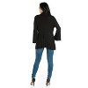 24seven Comfort Apparel Bell Sleeve Flared Open Front Cardigan - 3 of 4