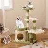 Tangkula Multi-level Cat Tree Cute Cat Tower w/ Top Perch Private Condo Side Basket - 2 of 4