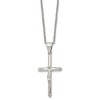 Black Bow Jewelry Stainless Steel Polished Crucifix Cross Necklace, 22 Inch - 2 of 4