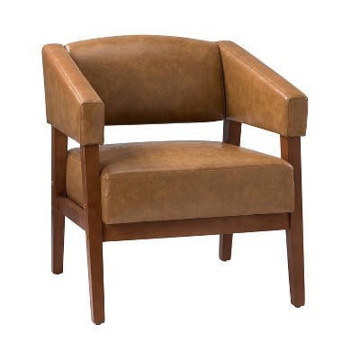 Randolf Vegan Leather Armchair with Special Arms | ARTFUL LIVING DESIGN