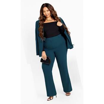 City Chic Plus Size Pant Party Fever in Black, Size 12 at  Women's  Clothing store