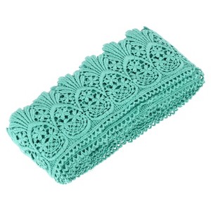 Unique Bargains Cotton Vintage Hollow Lace Decorative Ribbon Trim 4.8 Yards x 3 Inch - 1 of 3