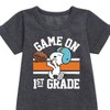 - Peanuts - Game On 1st Grade Graphic Short Sleeve Fleece Dress - 2 of 4
