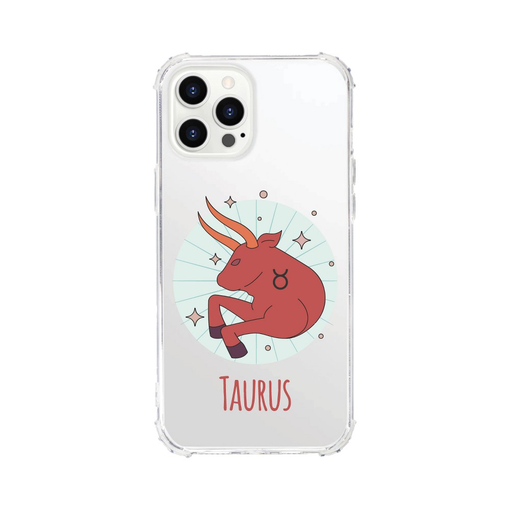 OTM Essential iPhone 13 Pro Max Clear Tough Edge Case - Taurus: TPU Material, Fictitious Character Pattern