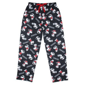 Peanuts Boys' Joe Cool Snoopy Character Tossed Print Sleep Pajama Pants Black - 1 of 4