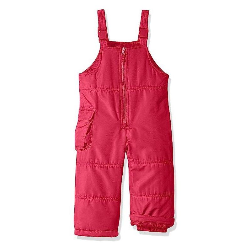 LONDON FOG Toddler Girls' Classic Heavyweight Snow Bib Ski Pant, Fusion Pink, 2T