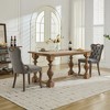 KTMBDW Velvet Dining Chair Set of 2, Upholstered Dining Room Chair, Wood Accent Chair with Nailed Trim - 3 of 4