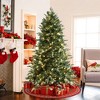 LuxenHome 6Ft Pre-Lit Green Artificial Tree with Frosted Tips - 3 of 4