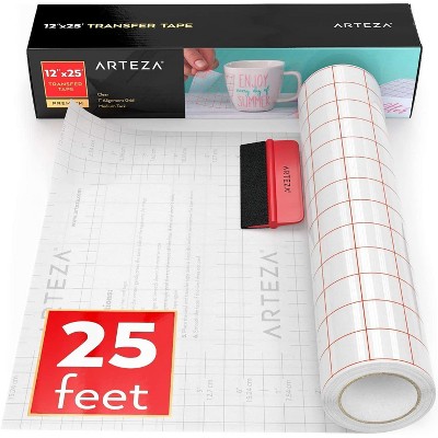 Arteza Transfer Tape, Clear, Medium Tack, 12"x25" (ARTZ-8917)