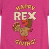 Girls' - Instant Message - Happy Rex Giving Fitted Short Sleeve Graphic T-Shirt - 2 of 4