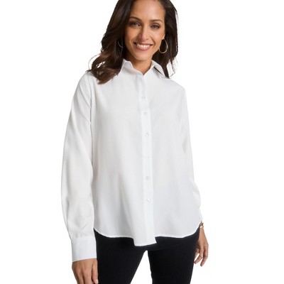 Jessica London Women's Plus Size Mixed Media Shirt