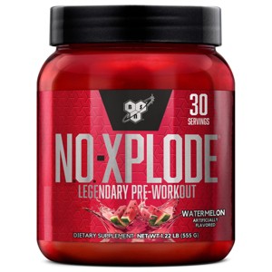 BSN N.O.-XPLODE Pre Workout Powder, Energy Supplement for Men and Women with Creatine and Beta-Alanine, Flavor: Watermelon, 30 Servings - 1 of 4