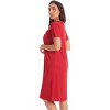 Dreamcrest Womens Nightgown with Lace Trim  Short Sleeve Sleepwear Pajamas with Stretch  Solids & Prints - 2 of 3