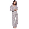 Casual Nights Women's Long Sleeve Rayon Button Down Pajama Set - 3 of 4