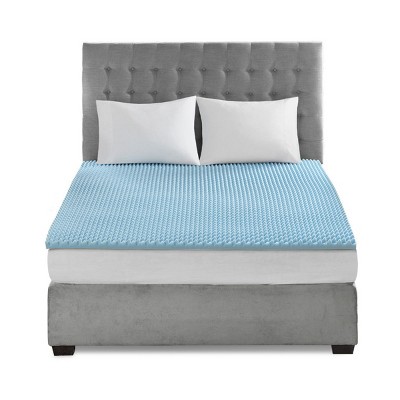 Infurnic Mattresses All Season Reversible Hypoallergenic Cooling King Mattress Topper for Comfortable and Healthy Sleep, Blue, 80"*78"*1.5"