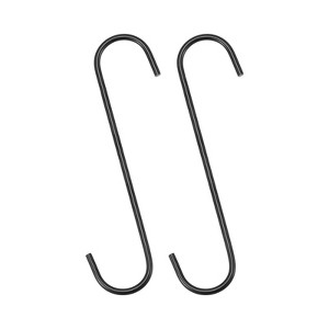 Unique Bargains Carbon Steel Indoor Outdoor Kitchen S Hooks 2 Pcs - 1 of 4