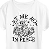 Women's - Instant Message - Let Me Rot In Peace Rat Short Sleeve Graphic T-Shirt - 2 of 4
