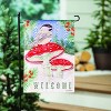 Evergreen Chickadee and Winter Moire Garden Flag 12 x 18 Inches Indoor Outdoor Decor - 3 of 4