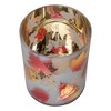 Northlight 6" Matte White and Gold Autumn Leaves Flameless Glass Candle Holder - 2 of 4