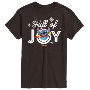 Men's - Lilo and Stitch - Full Of Joy Christmas Short Sleeve Graphic T-Shirt - 1 of 4