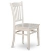 FurniFact,Set of 2 White Wooden Dining Chairs for Kitchen and Dining Room - 4 of 4