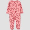 Carter's Just One You® Baby Girls' Heart Ladybug Footed Pajama - Pink - image 2 of 4