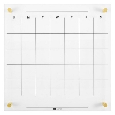 Quartet 14" x 14" Glass Dry-Erase Calendar Board