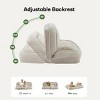 SEVOBAL Double Human Dog Bed Lazy Sofa Loveseat Extra Large Floor Couch Sit Lie Down 2-In-1 5 Adjustable Position Chair, Beige, 14.96"*14.96"*60.24" - 3 of 4