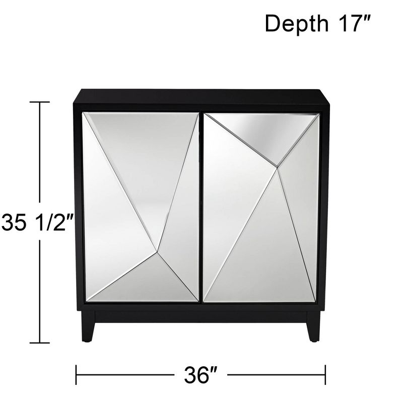 Studio 55D Bradley 36" 2-Door Mirrored Accent Cabinet, 4 of 10