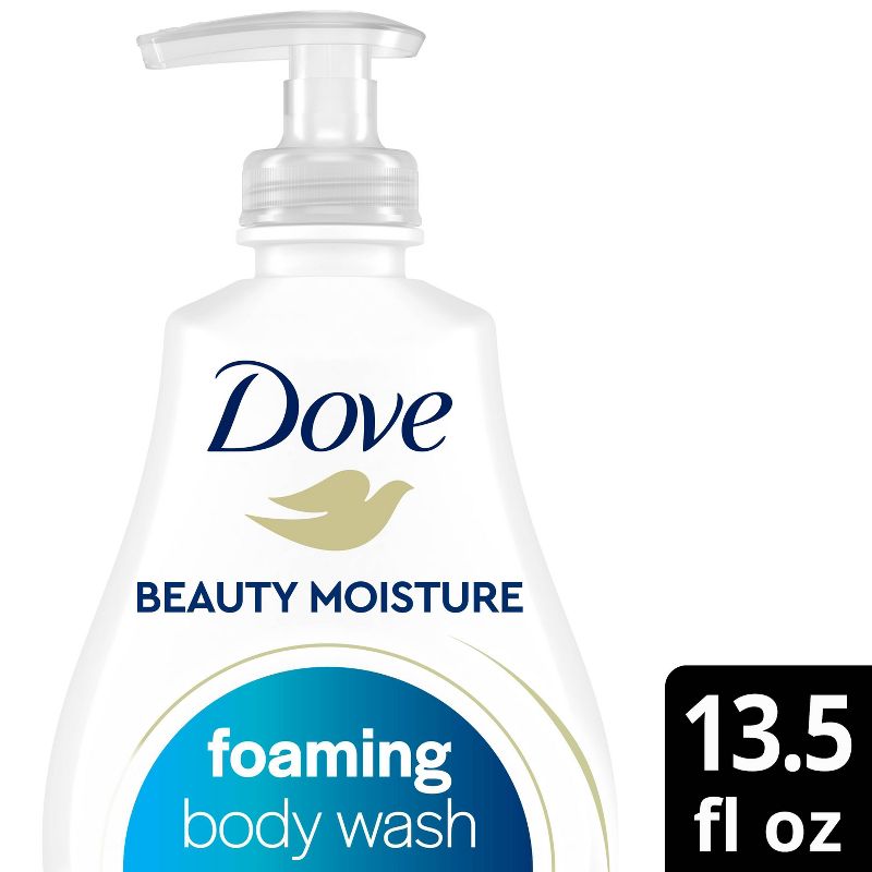 Dove Beauty Deep Moisture Shower Foam Body Wash for Dry Skin - 13.5 fl oz, 1 of 17