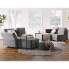 ODK 87.4" Chenille Reversible Sectional Sofa, Comfy Sectional Sleeper Sofa Couch with Chaise, U-Shape Modular Couch with Storage Seats, Grey - 4 of 4