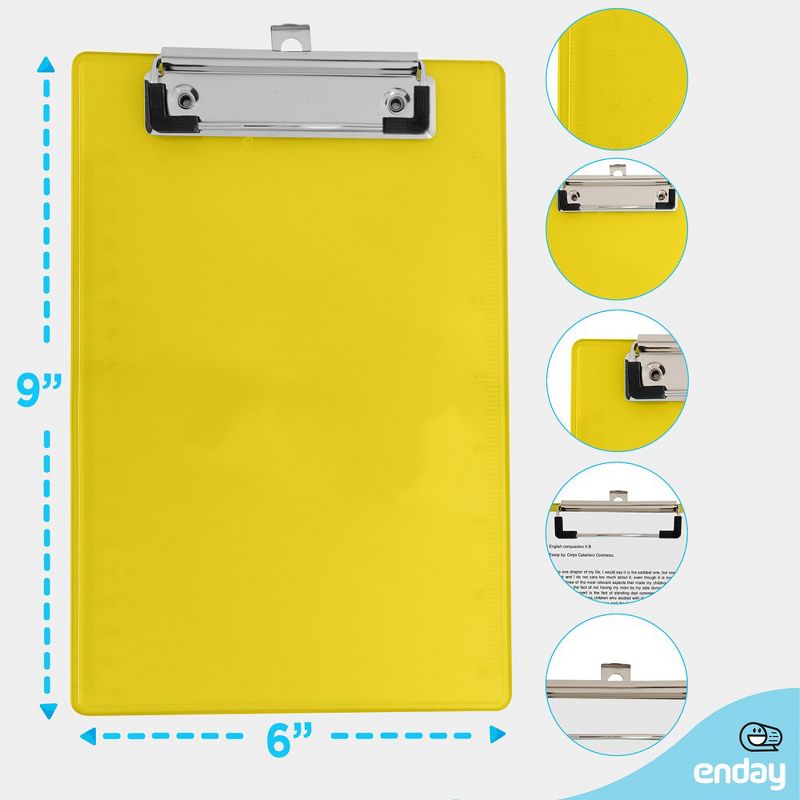 Enday Memo Size Plastic Clipboard, 3 of 5
