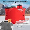 AMERLIFE Insulated Pop-Up Ice Fishing Tent, 3-Layer Oxford Fabric Ice Shanty with Waterproof Cover, Chimney Vent, Anchors, Ropes, and Carry Bag - 3 of 4