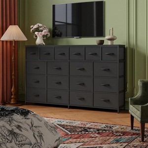 GAOMON 18 Fabric Drawers Dresser,63''Wide Heavy-Duty Dresser,Steel Frame & Wood Top for Bedroom Storage - 1 of 4