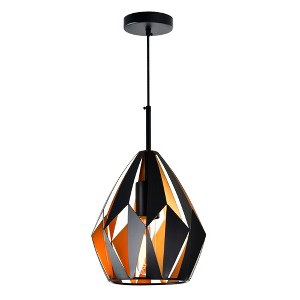 CWI Lighting Oxide 1 Light Down Pendant With Black+Copper Finish - 1 of 4