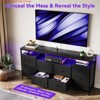 Multi-Functional 63" Dresser w/ 10 Fabric Drawers, Wide Dresser TV Stand with Built-in USB Ports & Lighting, Storage Unit for 75 Inch TVs - 3 of 4
