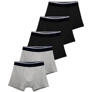 TIICHOO Washable Incontinence Underwear for Boys Cotton Reusable Nighttime Underwear Boxer Briefs 5 Pack - 1 of 4