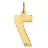 Black Bow Jewelry 14K Yellow Gold, Varsity Collection, Medium D/C Pendant Number 7 - 3 of 4