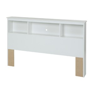 Crystal Bookcase Headboard Full Pure White - South Shore