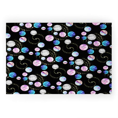 retrografika Outer Space Planets Galaxies 36" x 24" Welcome Mat - Society6