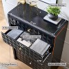 SinCiDo 5 Drawer Dressers for Bedroom, Wood Tall Closet Chest of Drawers with Diamond Panel Decorate, Mid Century Modern Storage Organizer - 2 of 4