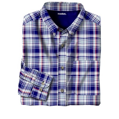 KingSize Men's Big & Tall Long Sleeve Wrinkle Free Sport Shirt